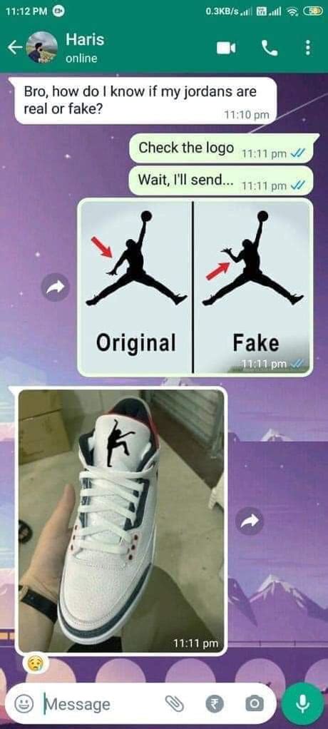 slang for fake shoes